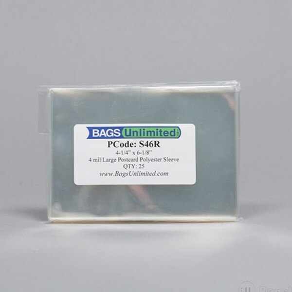 Mylar LARGE Postcard Sleeve